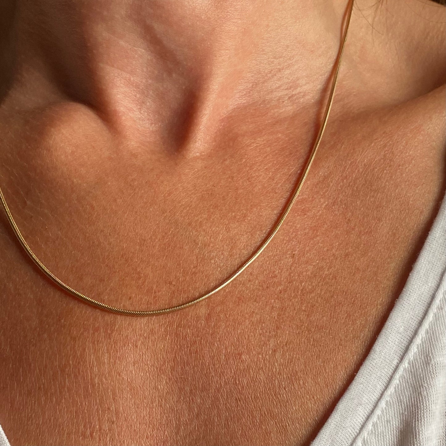 9ct Gold Snake Chain  |  18.5"  |  1mm