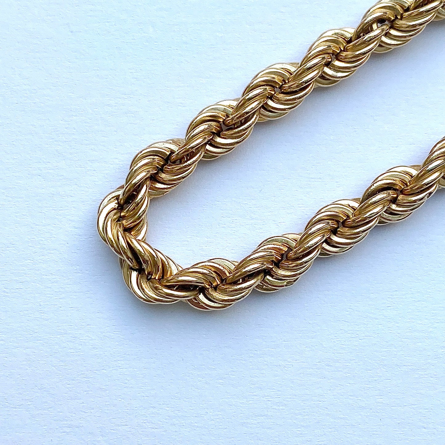 Lovely Chunky 9ct Gold Rope Bracelet  |  7"  |  5.5mm