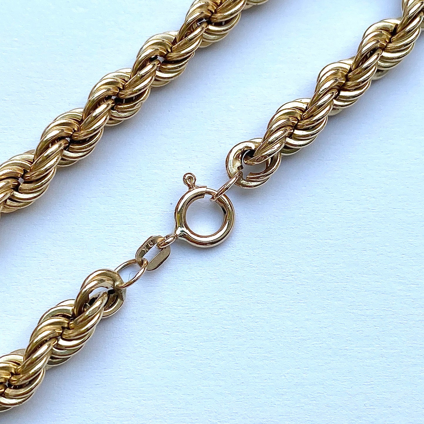 Lovely Chunky 9ct Gold Rope Bracelet  |  7"  |  5.5mm