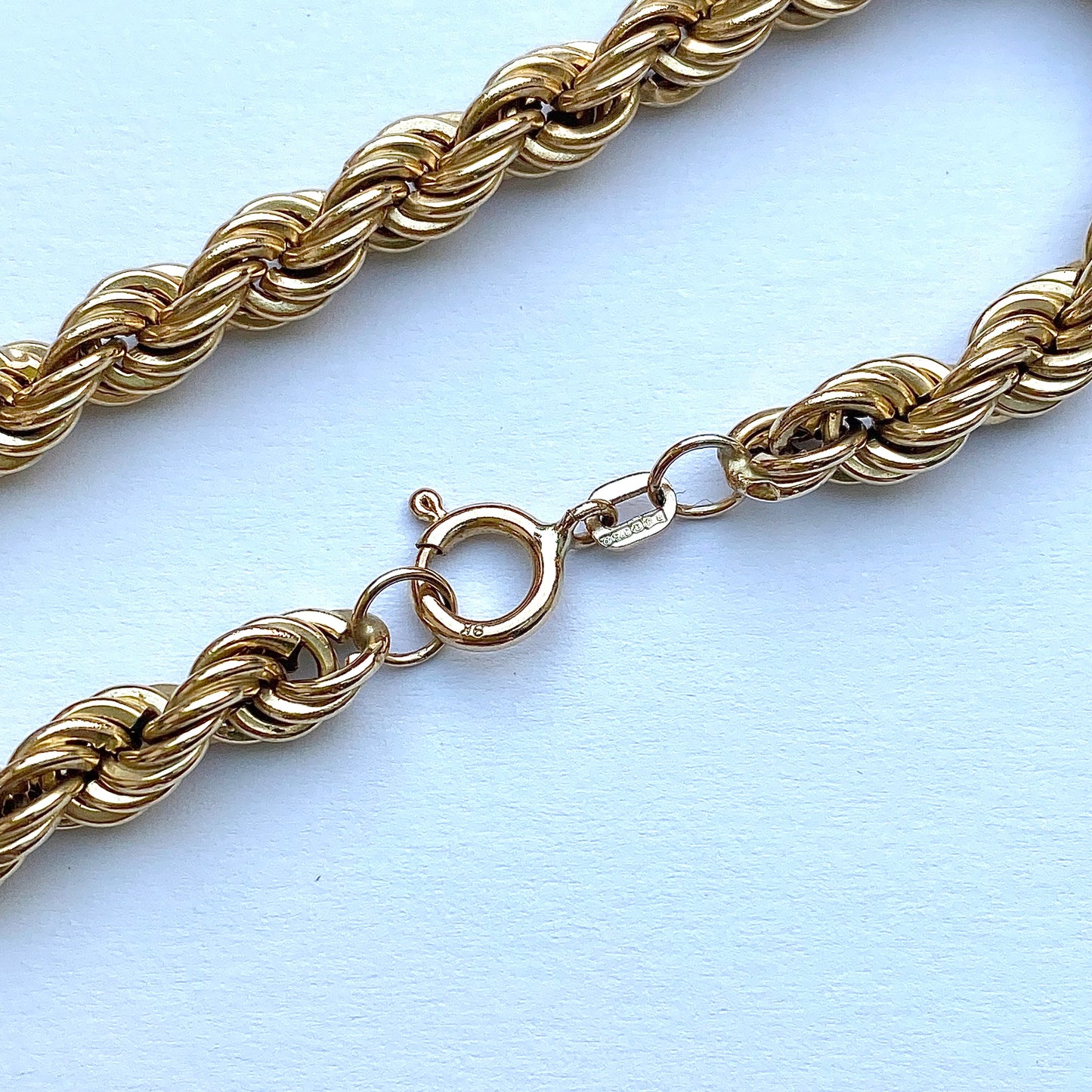 Lovely Chunky 9ct Gold Rope Bracelet  |  7"  |  5.5mm