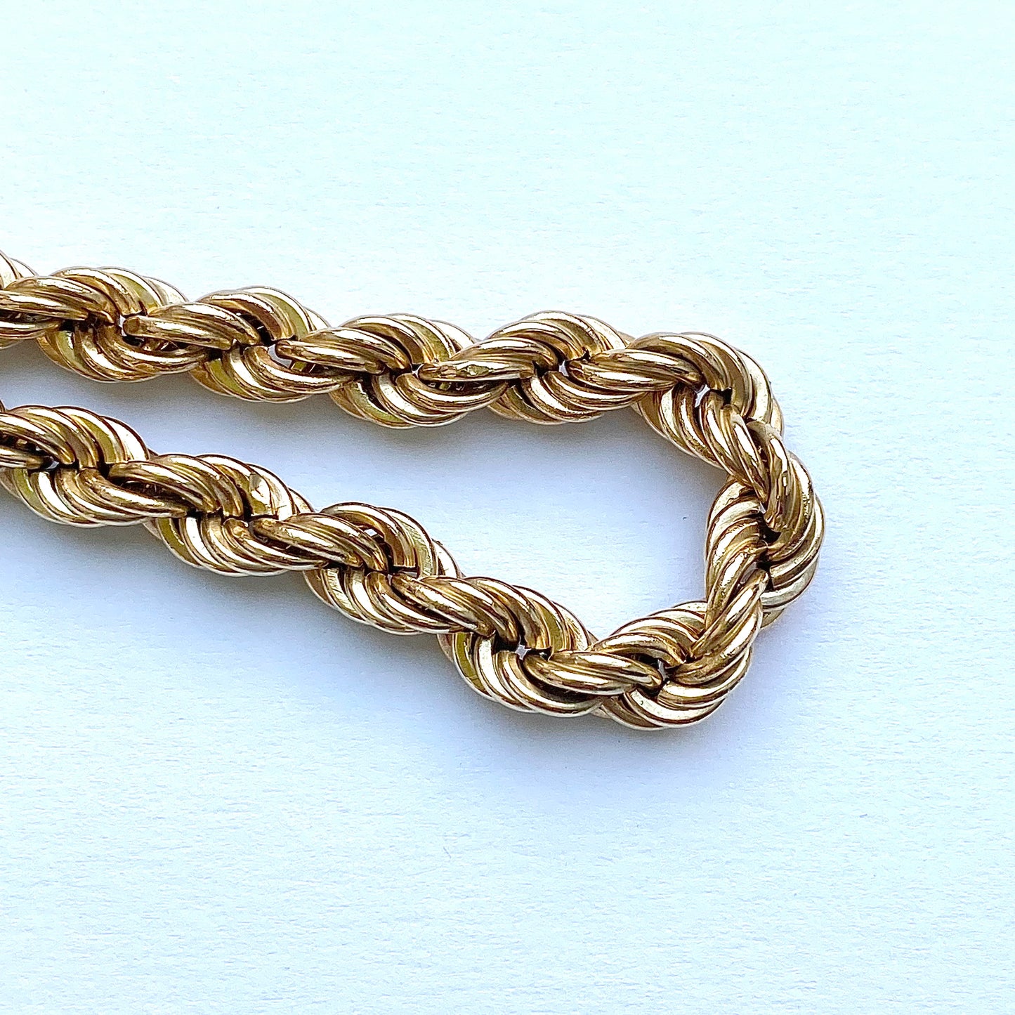 Lovely Chunky 9ct Gold Rope Bracelet  |  7"  |  5.5mm