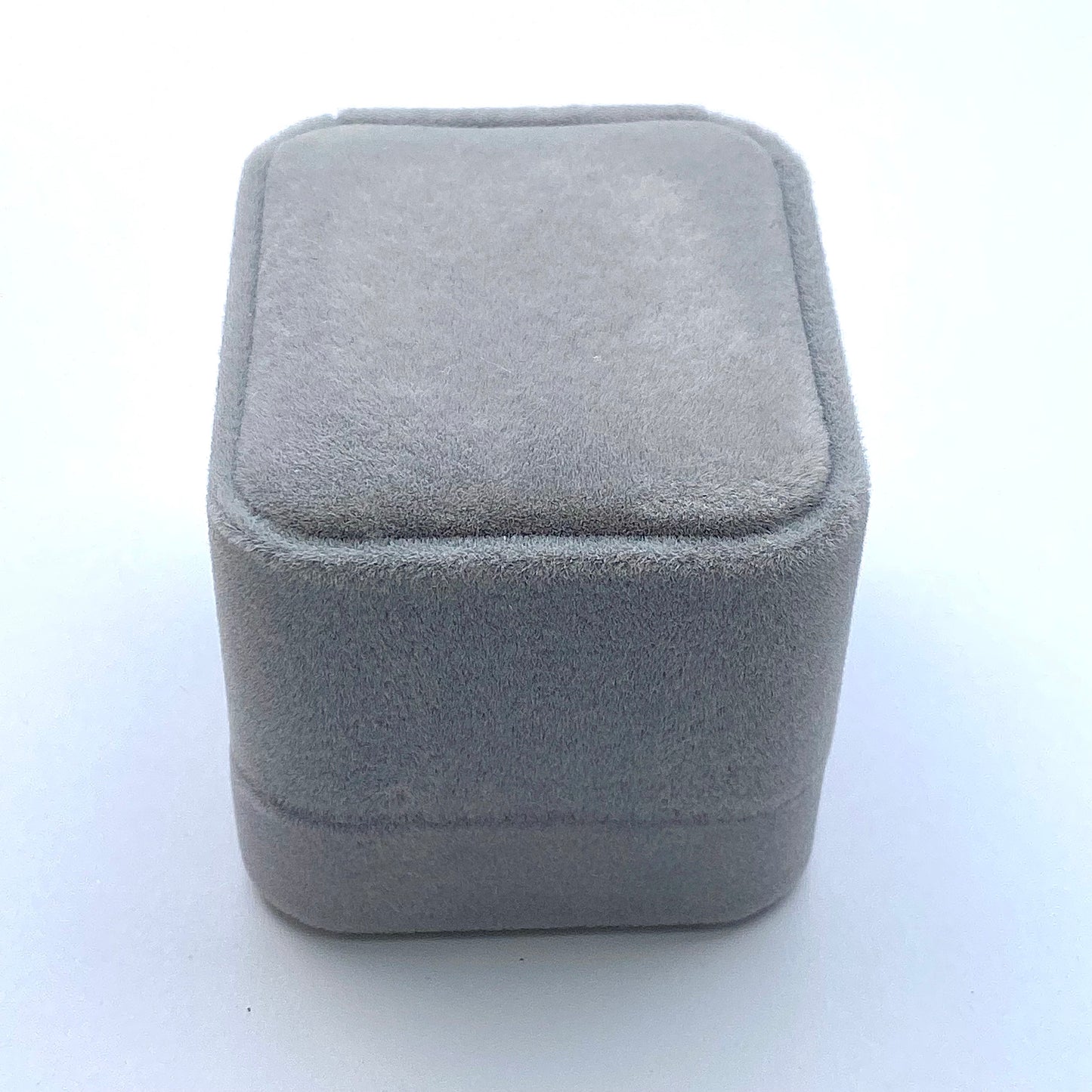 Light Grey Velvet Ring Box