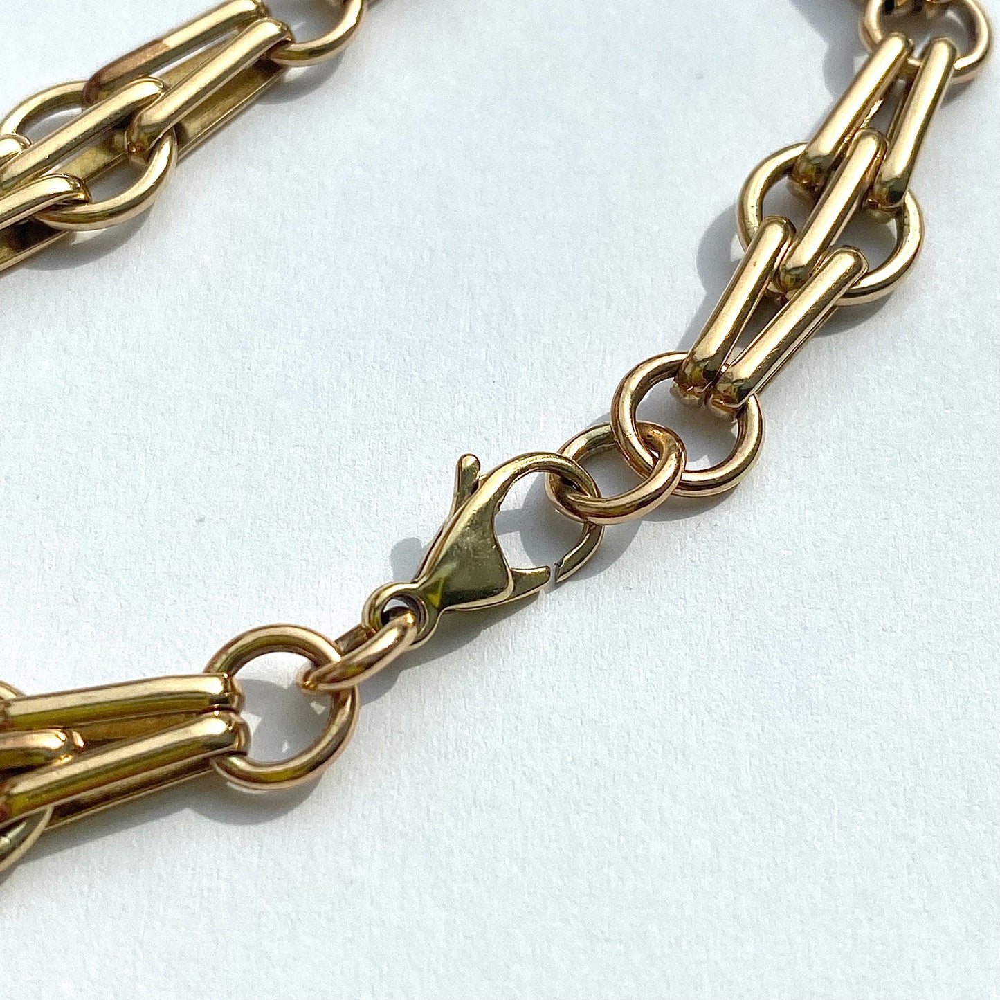 9ct Gold Fancy Link Bracelet  |  8" |  9mm