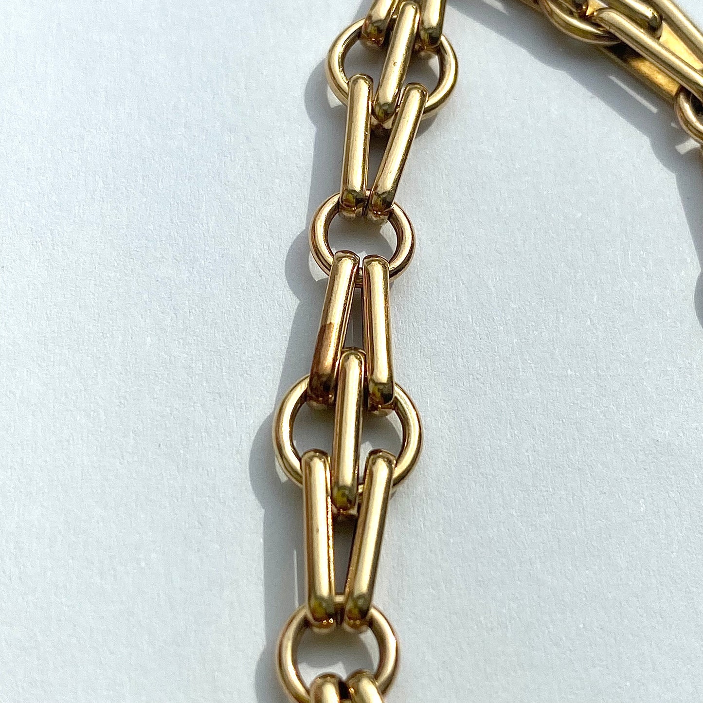 9ct Gold Fancy Link Bracelet  |  8" |  9mm