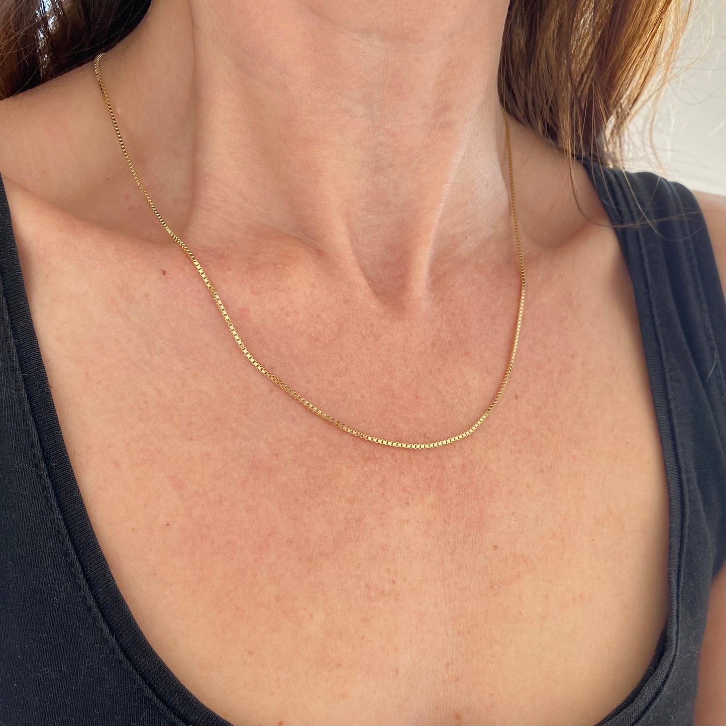 Lovely 9ct Gold Box Chain  |  18.3"  |  1mm