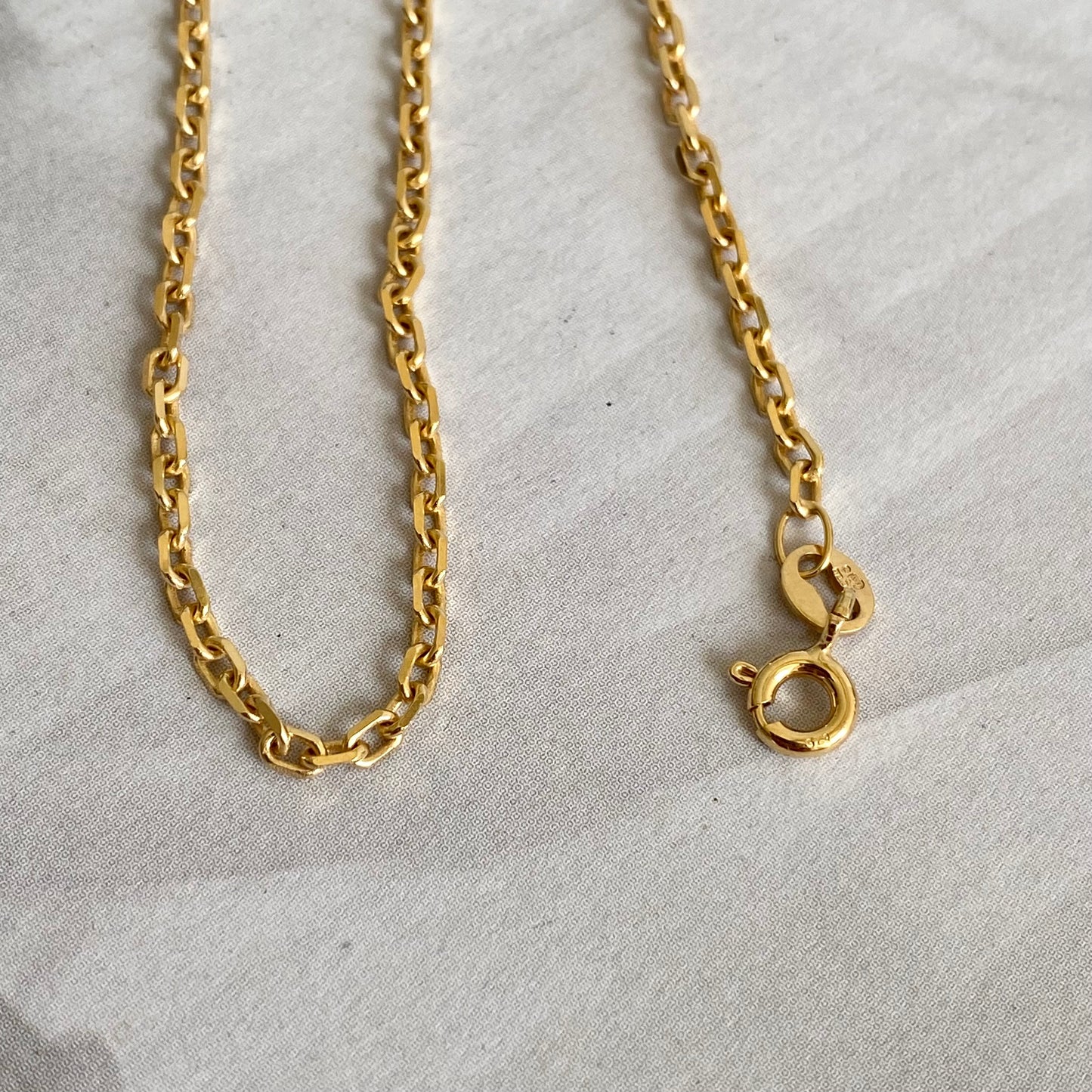 9ct Gold Biker Link Chain  |  20"  |  2mm