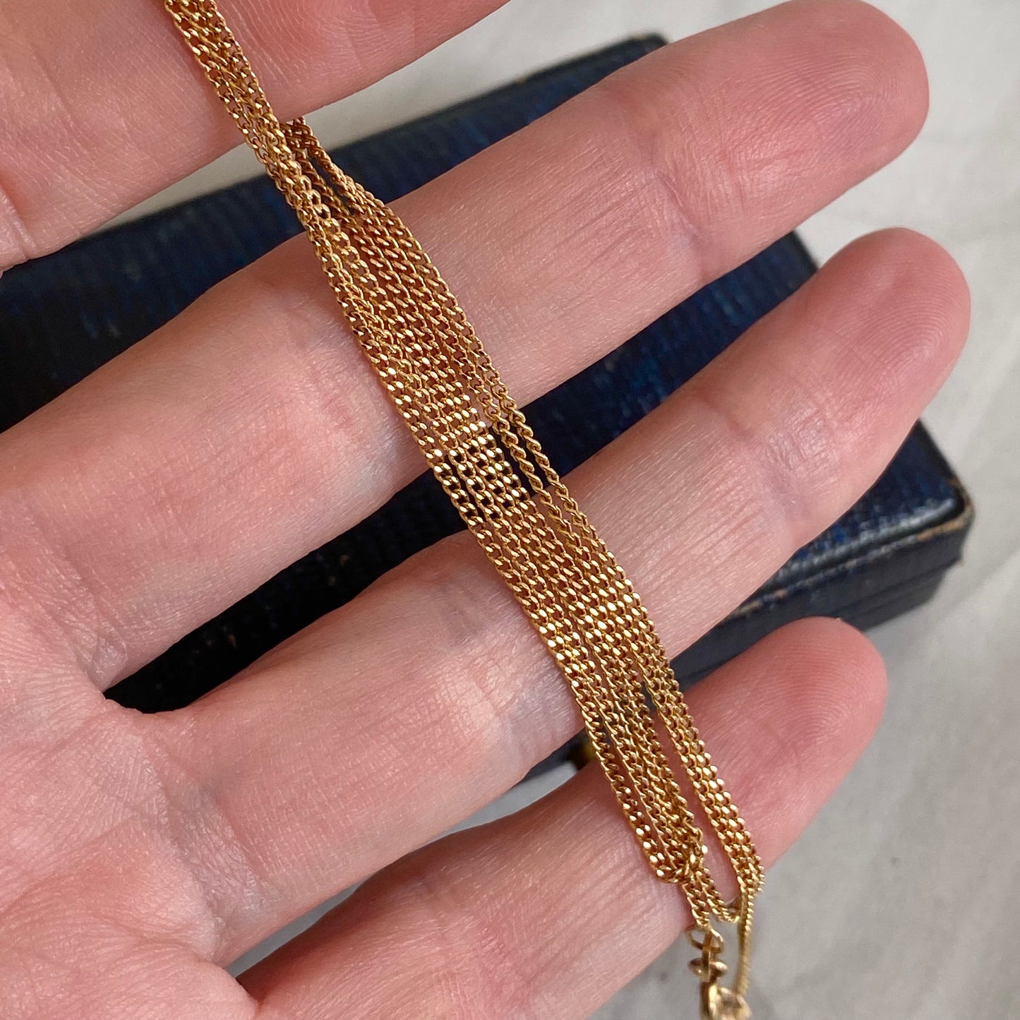 9ct Gold Dainty Curb Chain Link Chain  |  20.4"  |  1mm