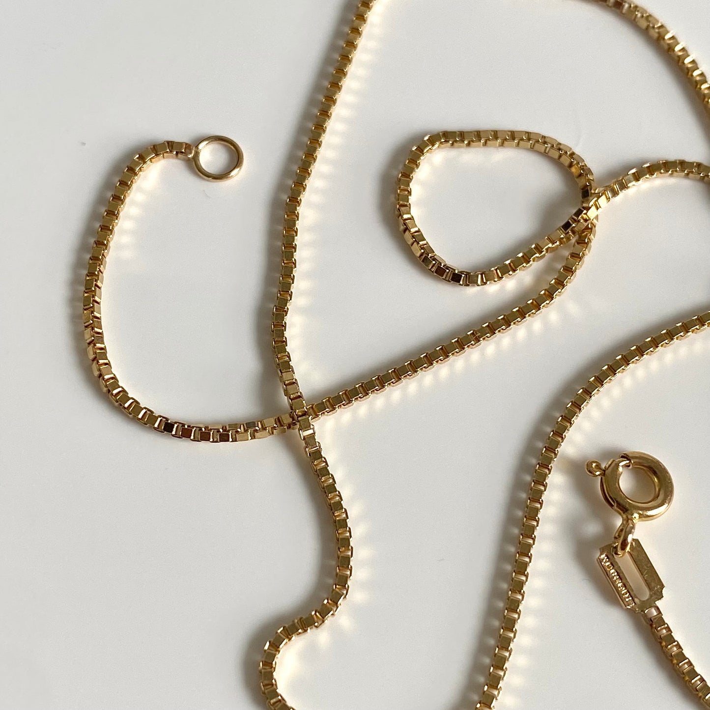 Lovely 9ct Gold Box Chain  |  18.3"  |  1mm