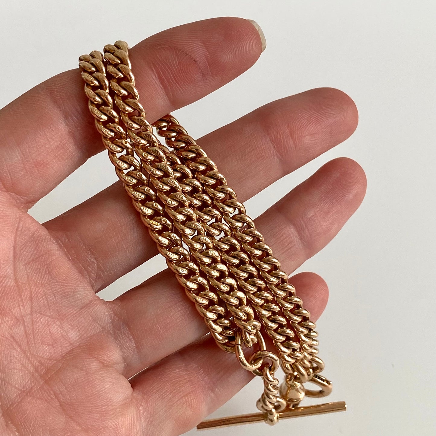 9ct Gold Antique Albert Watch Chain  |  14.8"  |  5mm