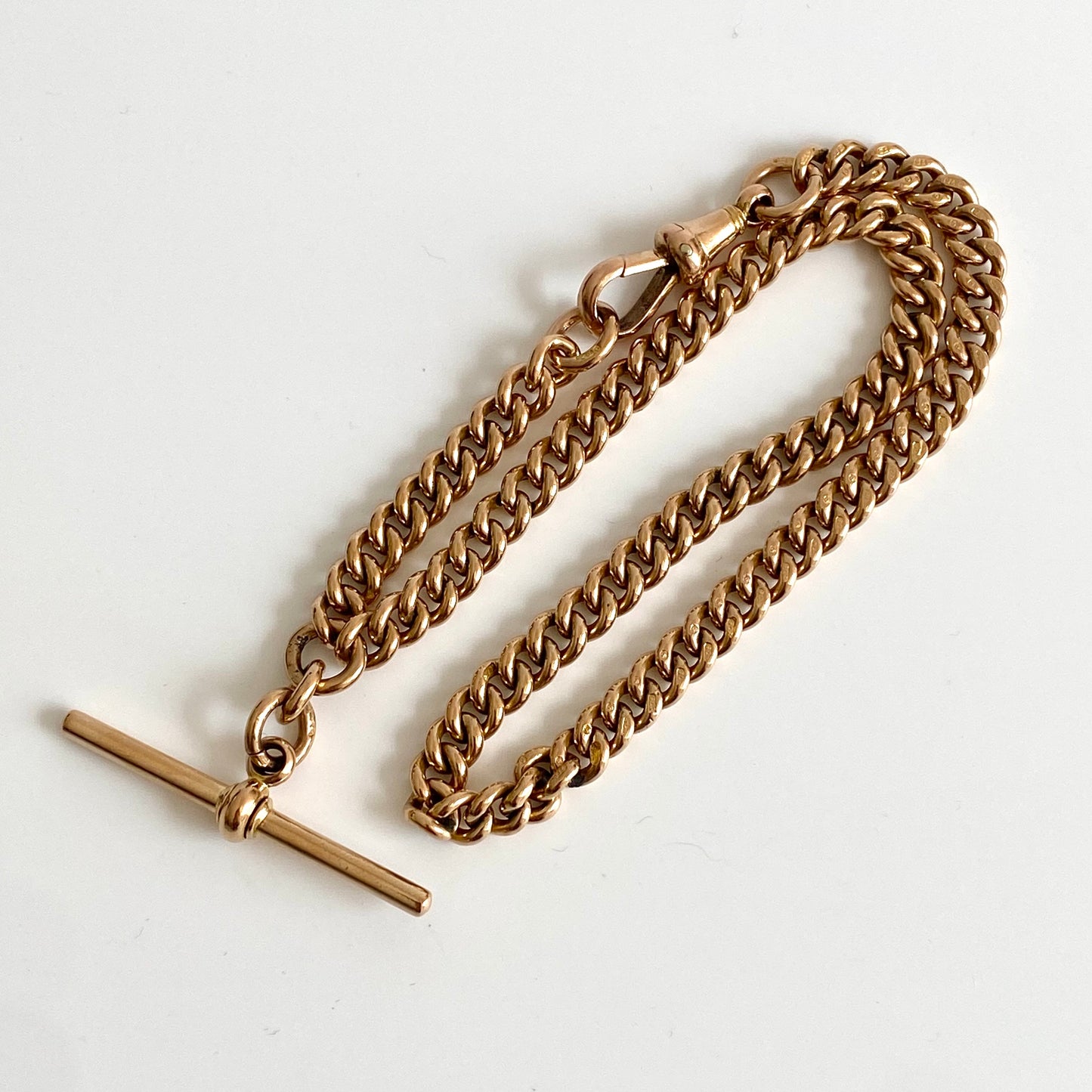 9ct Gold Antique Albert Watch Chain | 13.6" | 5.5mm