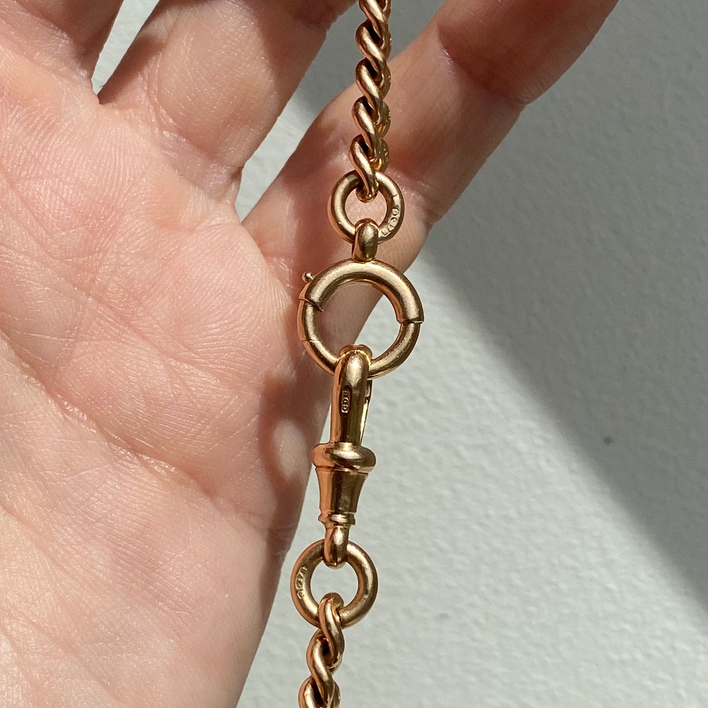 9ct Gold Antique Albert Watch Chain  |  14.8"  |  5mm