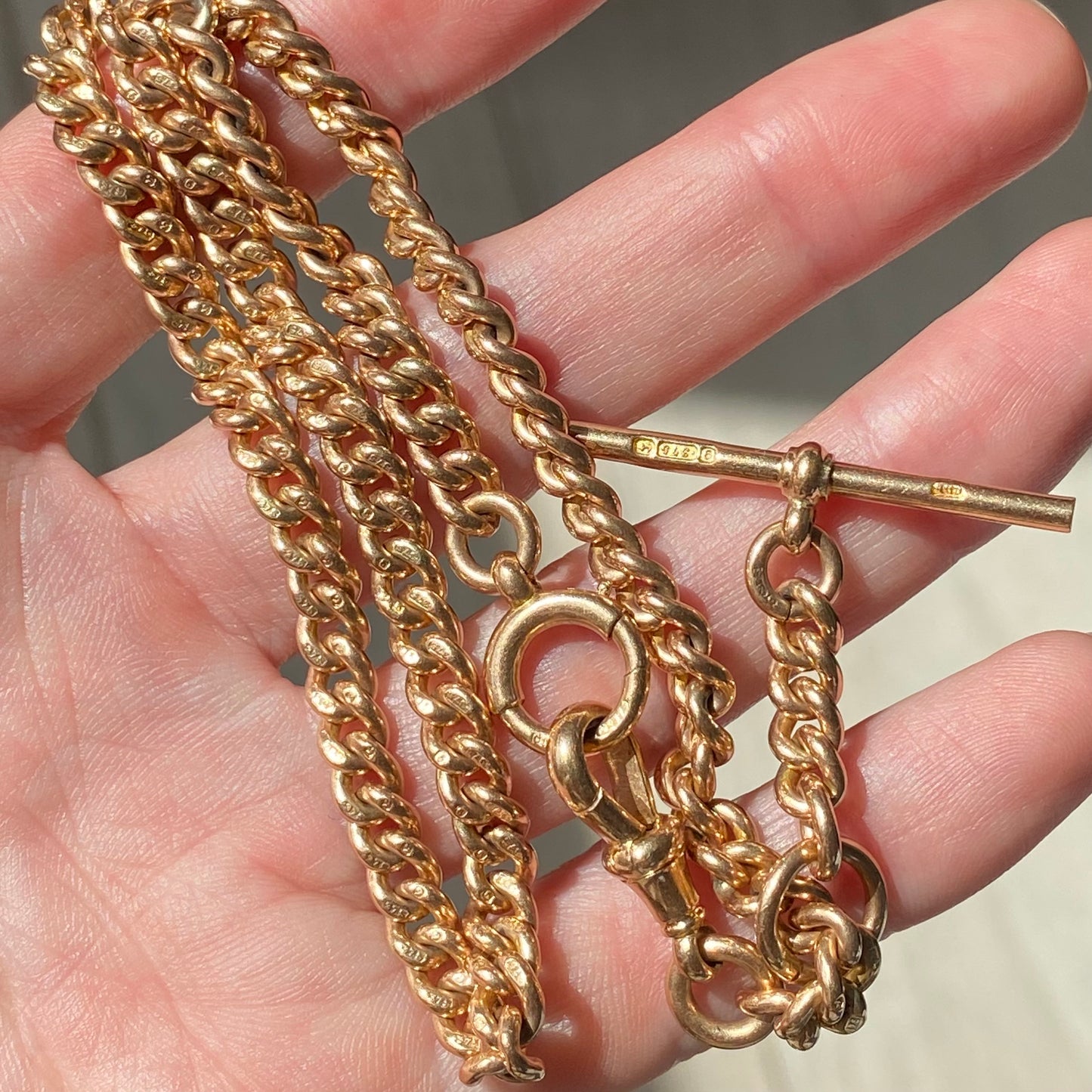 9ct Gold Antique Albert Watch Chain  |  14.8"  |  5mm