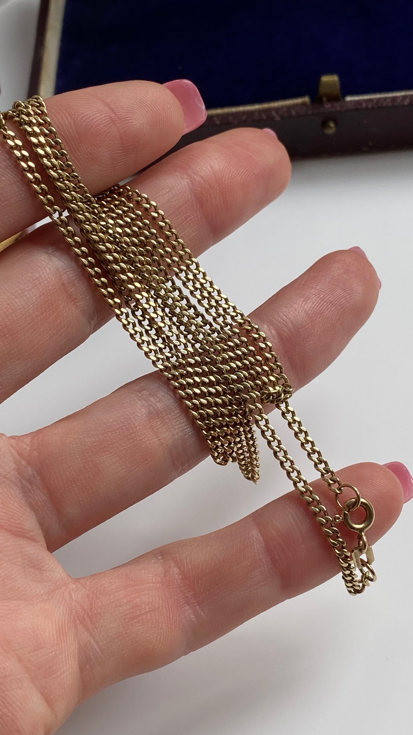 9ct Gold Flat Curb Chain  |  24"  |  2mm