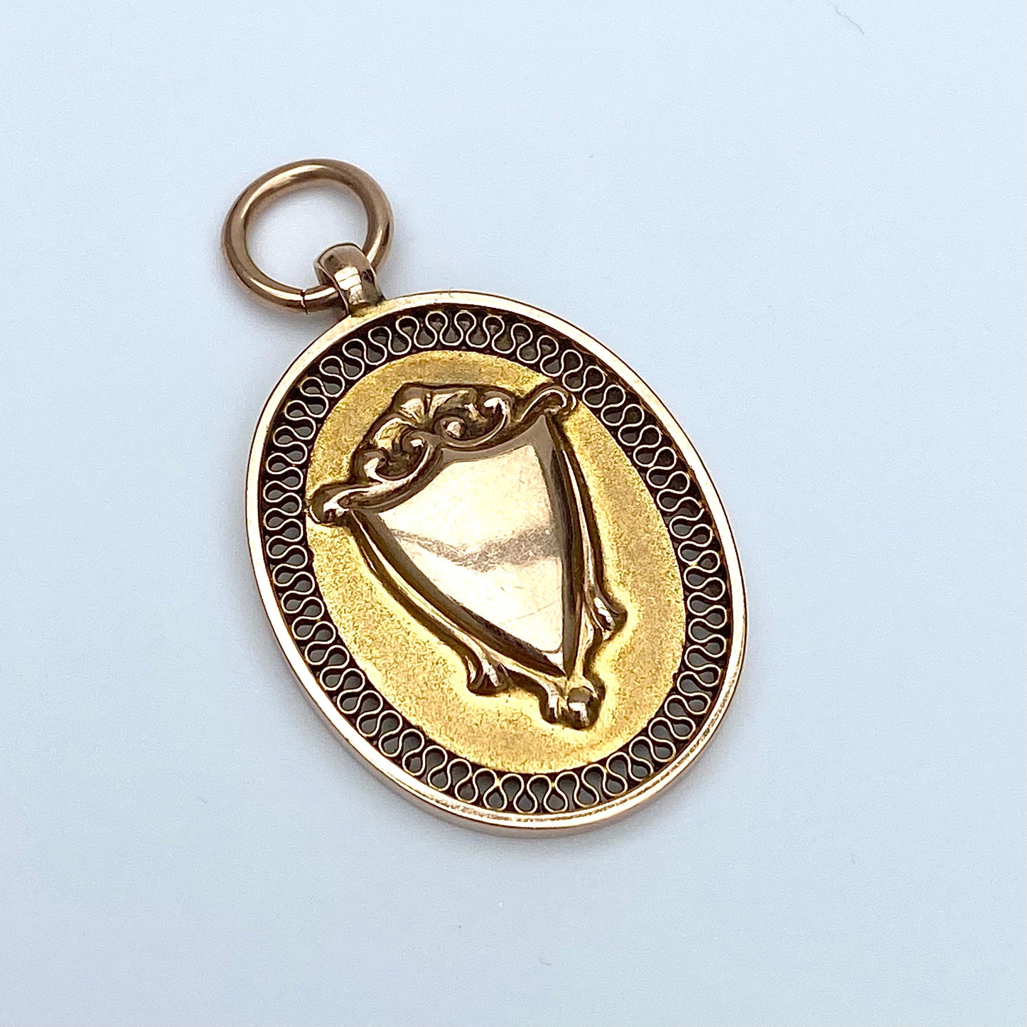 Stunning Antique 9ct Gold Fob Medallion  |  Chester 1924