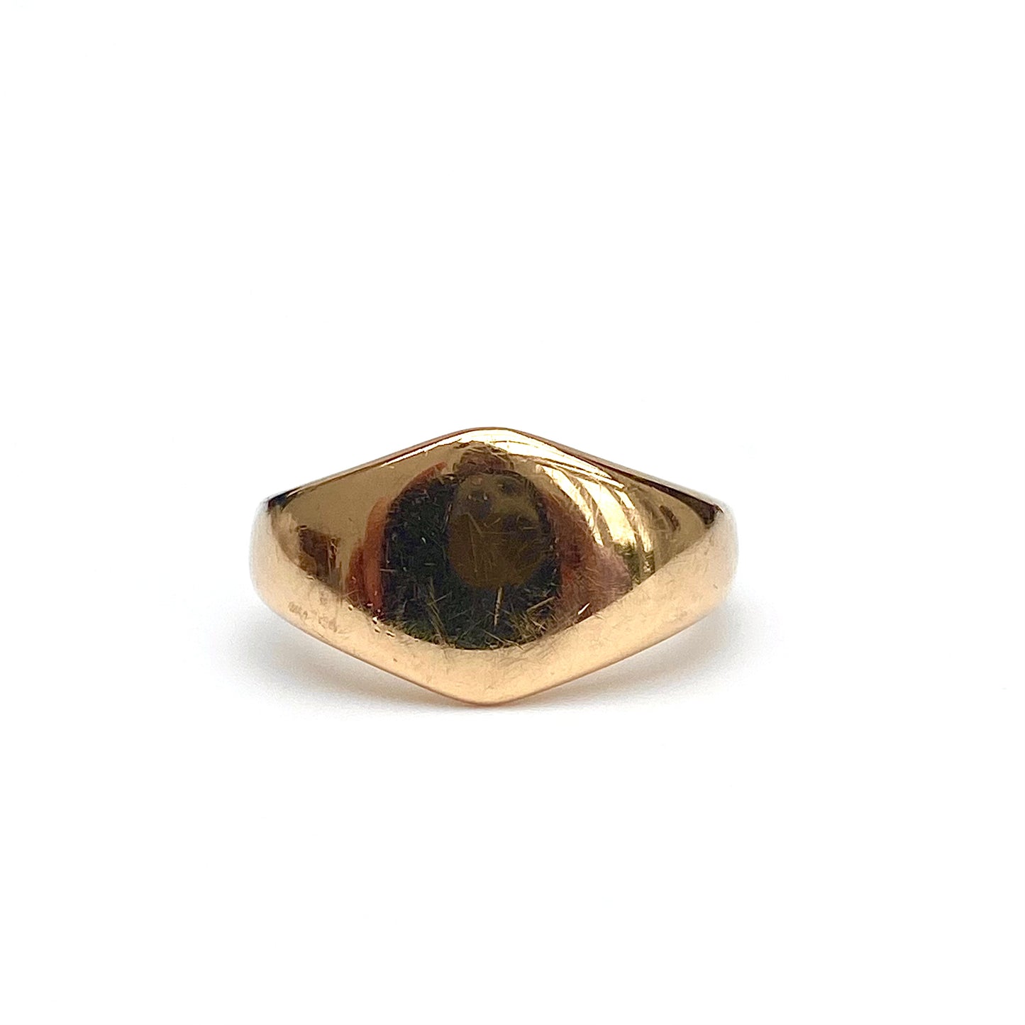 Heavy Vintage 18ct Gold Signet Ring  |  Size UK J.5