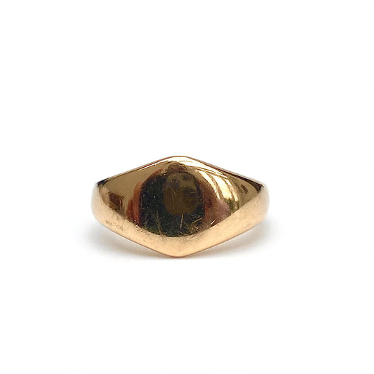 Heavy Vintage 18ct Gold Signet Ring  |  Size UK J.5