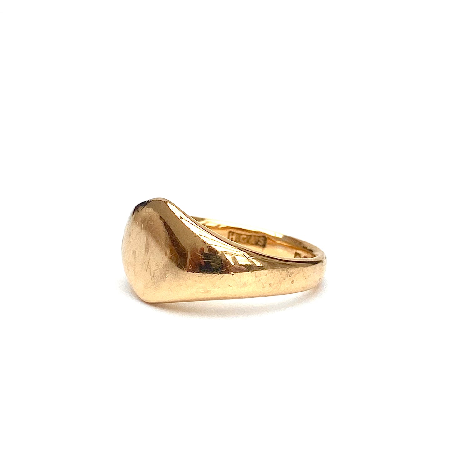 Heavy Vintage 18ct Gold Signet Ring  |  Size UK J.5