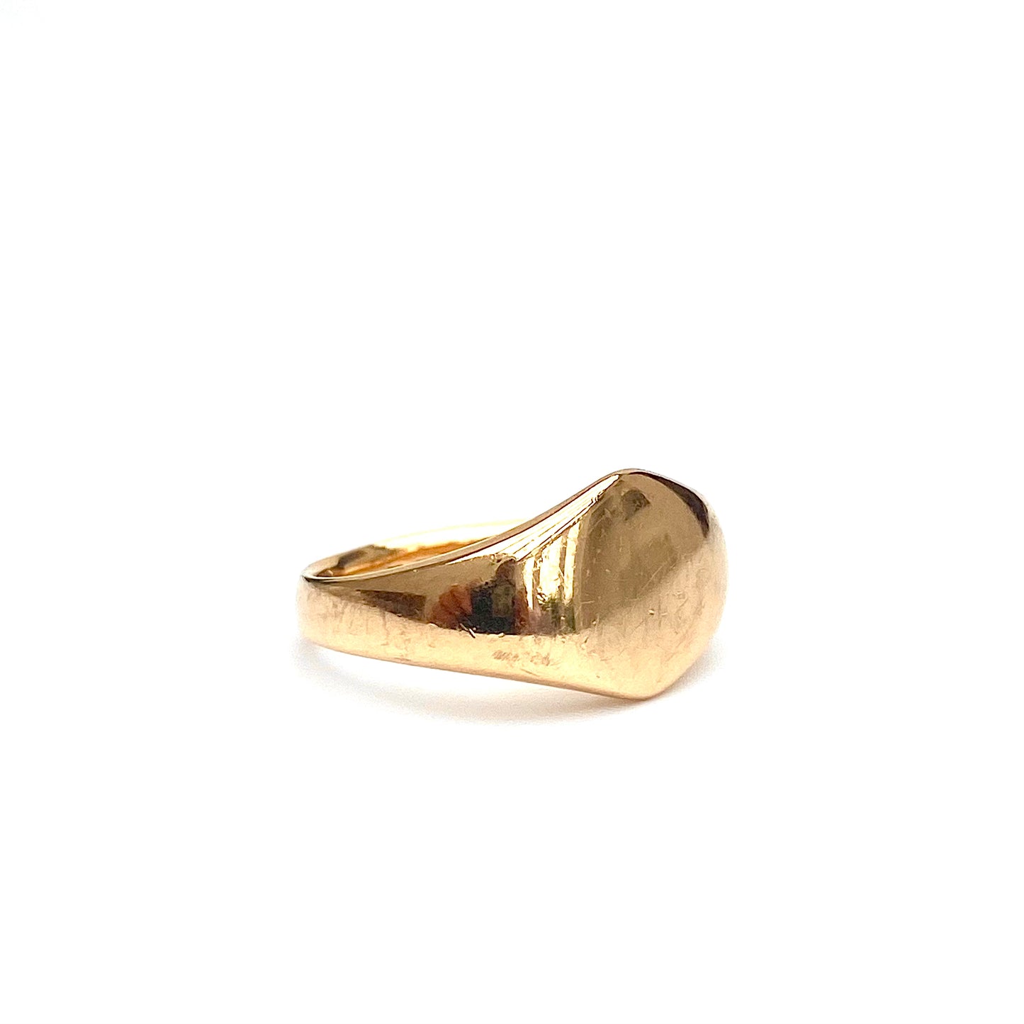 Heavy Vintage 18ct Gold Signet Ring  |  Size UK J.5