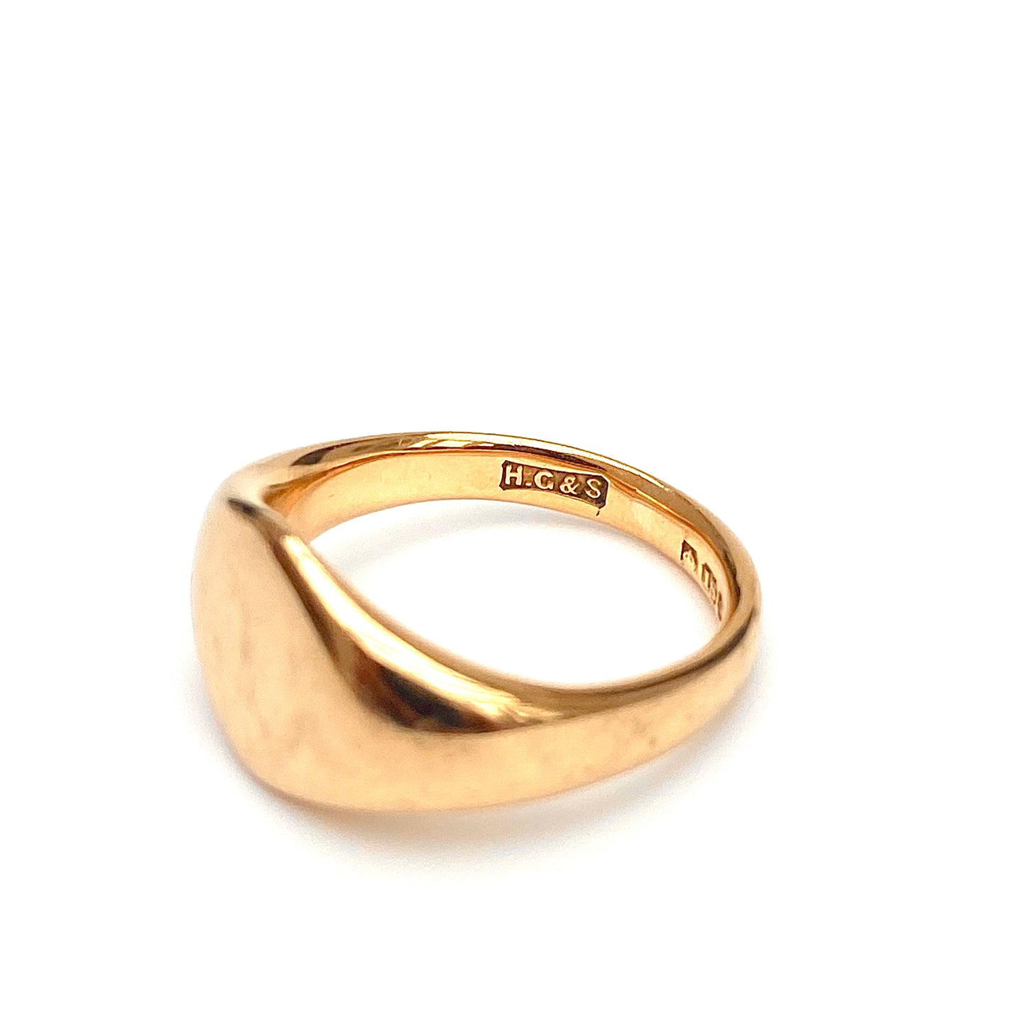 Heavy Vintage 18ct Gold Signet Ring  |  Size UK J.5