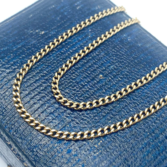 9ct Gold Flat Curb Chain  |  24"  |  2mm