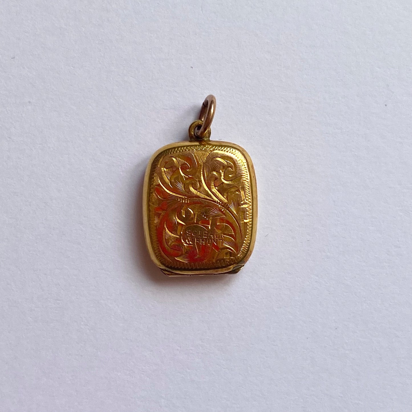 Antique 9ct Gold B&F Rectangle Locket  |  17mm