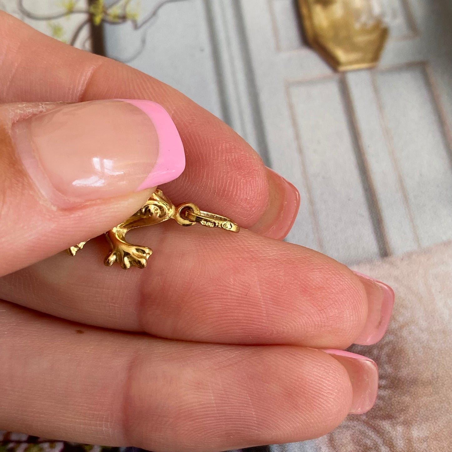 9ct Gold Hollow Puffy Frog Charm