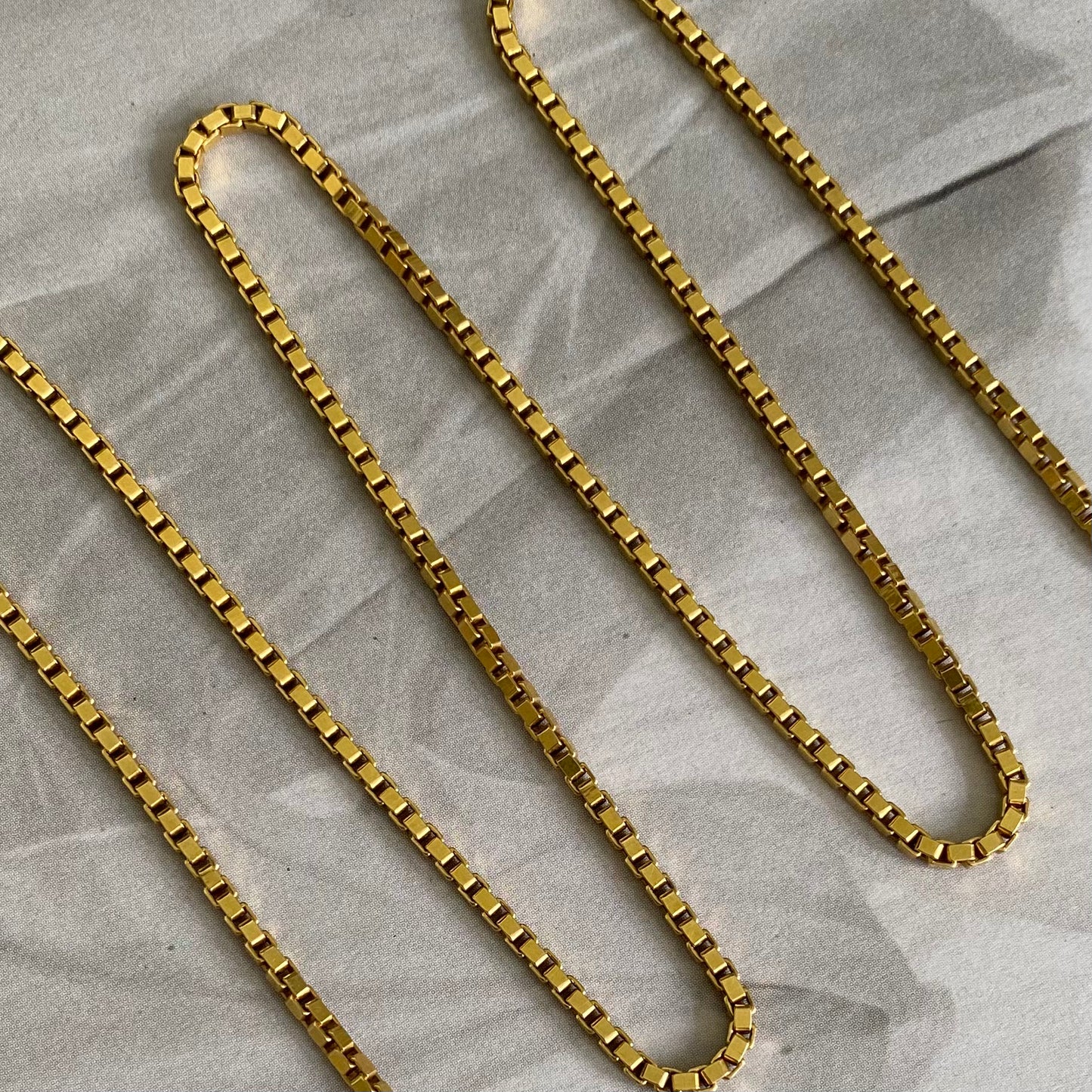 18ct Heavy Chunky Box Chain  |  20.5"