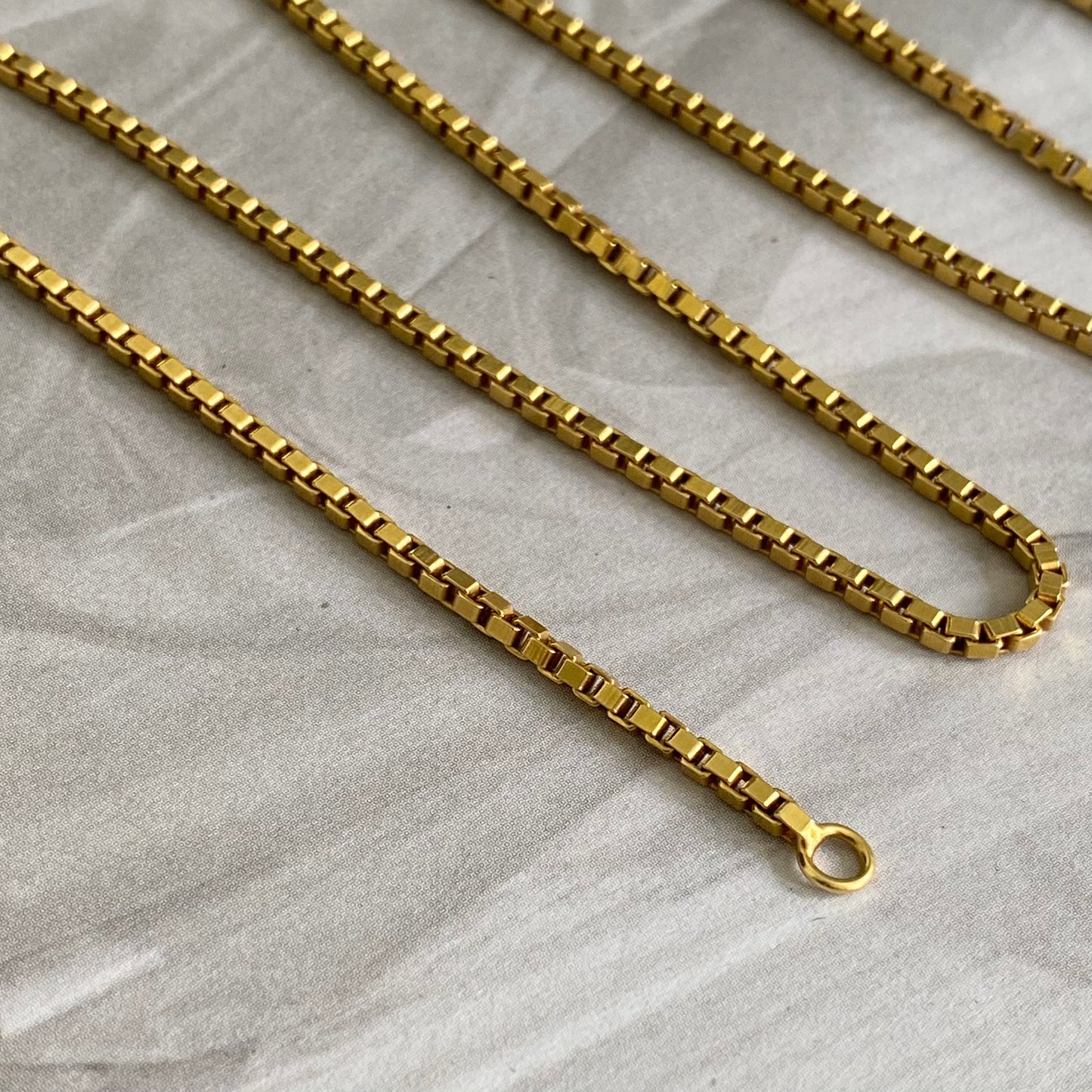 18ct Heavy Chunky Box Chain  |  20.5"