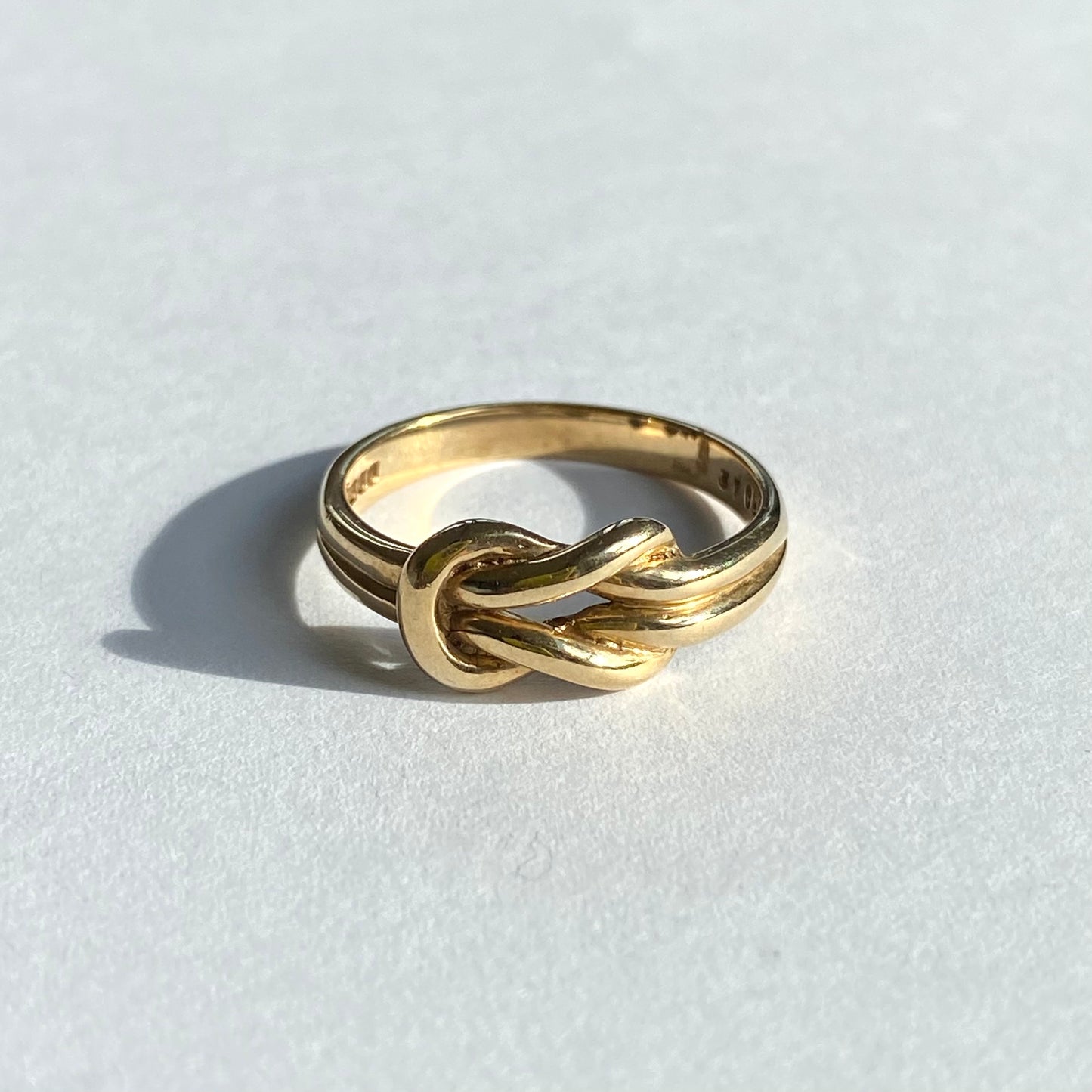 9ct Gold Lovers Knot Ring  |  Size UK N.5