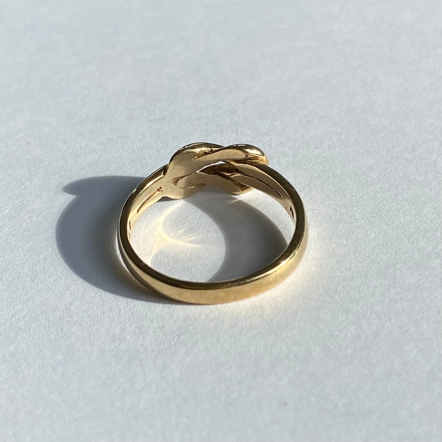 9ct Gold Lovers Knot Ring  |  Size UK N.5