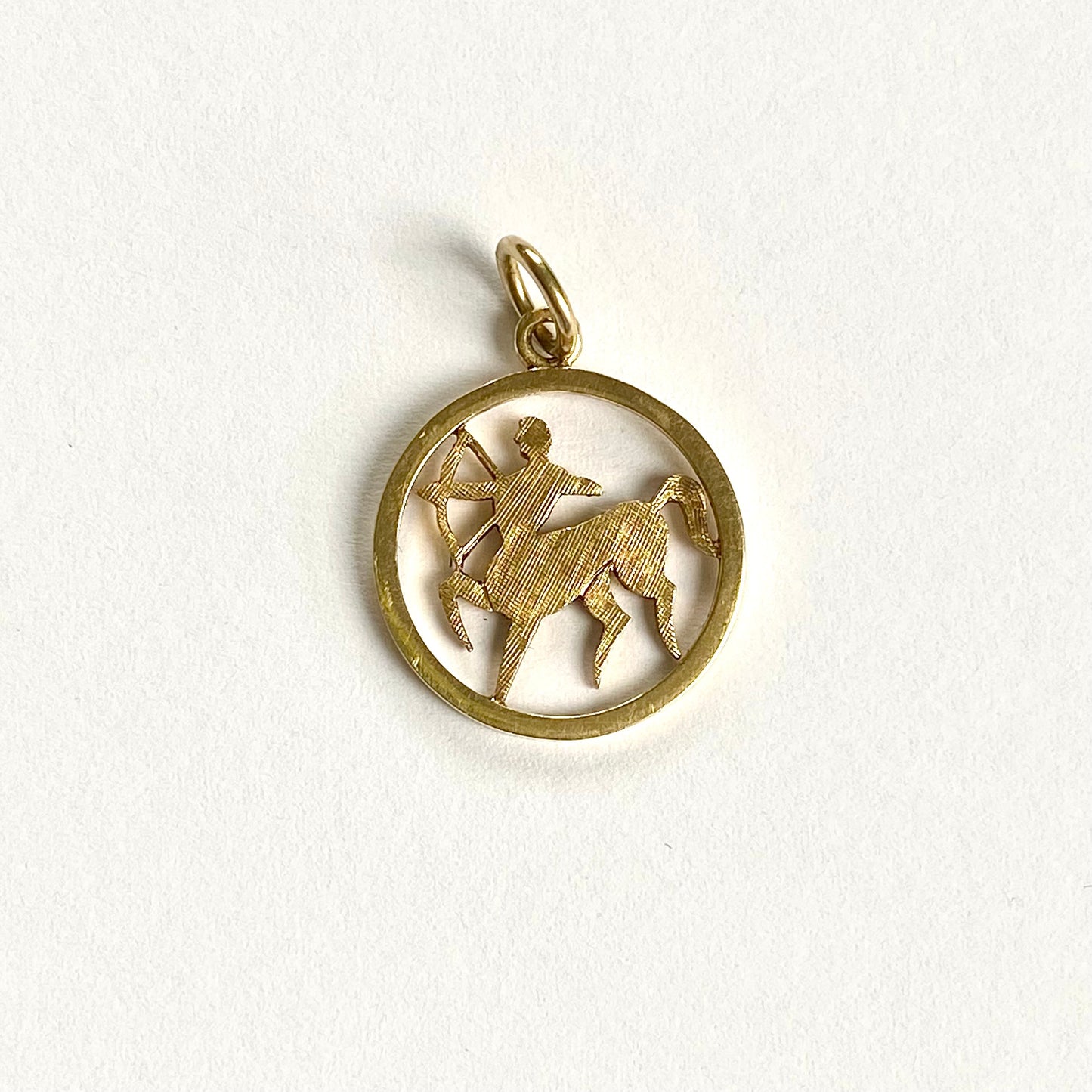 14ct Sagittarius Zodiac Pendant/Charm  |  18mm