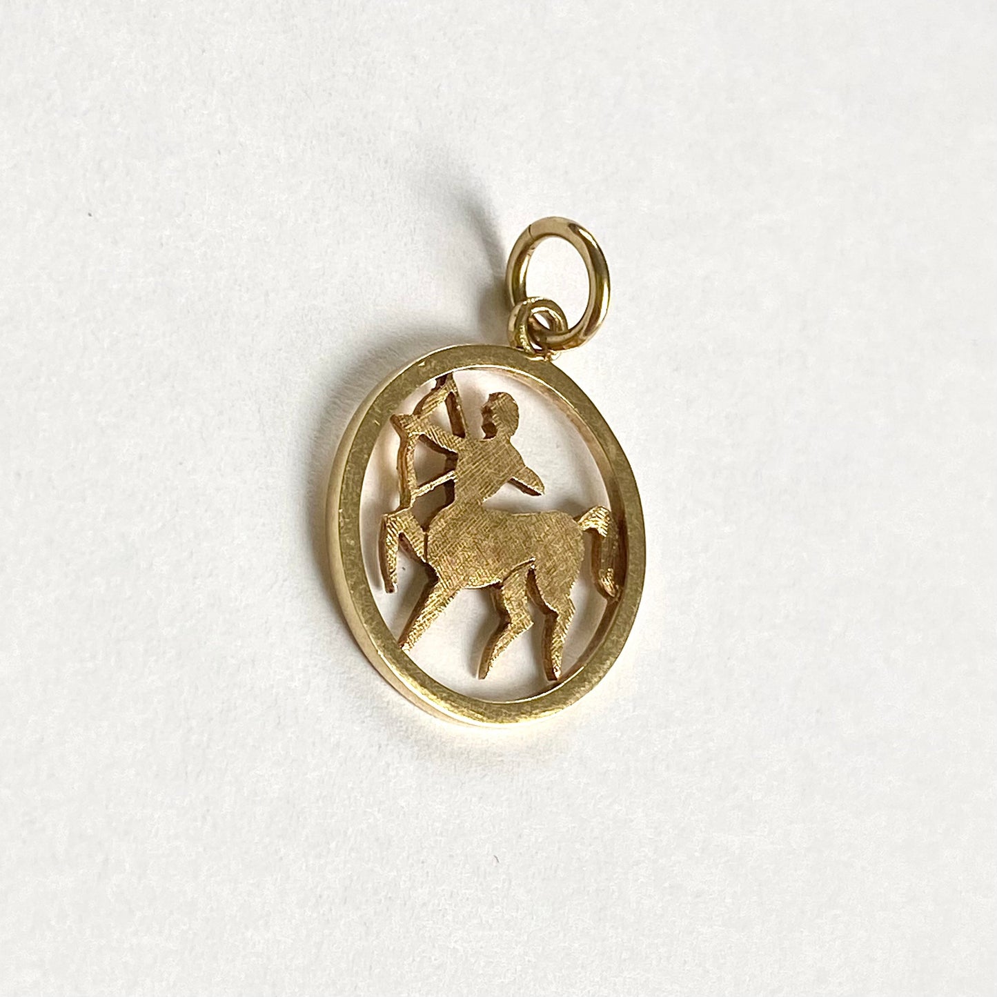 14ct Sagittarius Zodiac Pendant/Charm  |  18mm