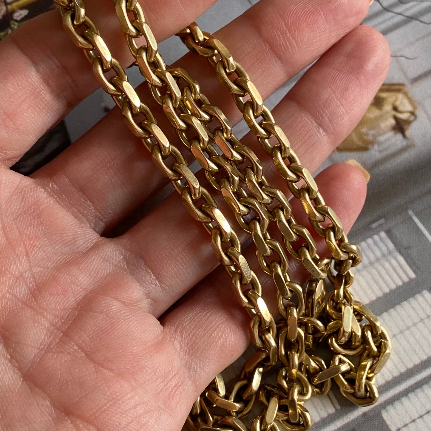 9ct Gold Heavy Chunky Biker Chain  |  21.5"  |  5mm