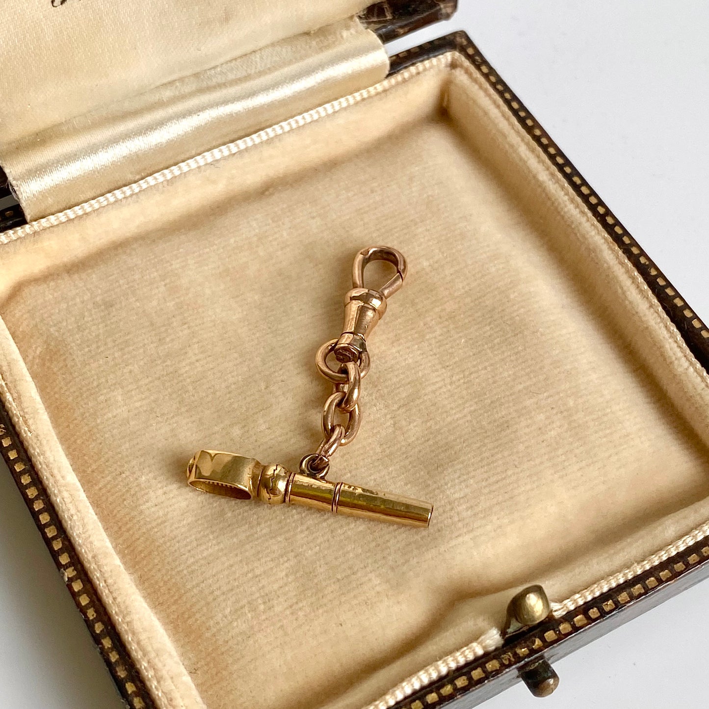 Antique 9ct Gold Dog Clip & 18ct Working Ratchet Pocket Watch Key