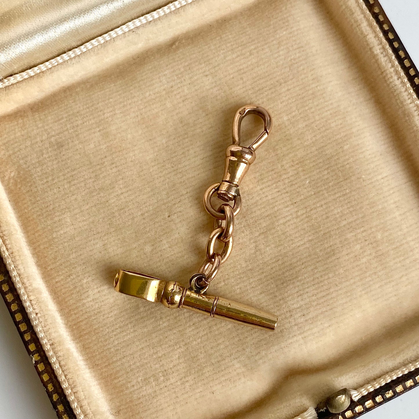 Antique 9ct Gold Dog Clip & 18ct Working Ratchet Pocket Watch Key