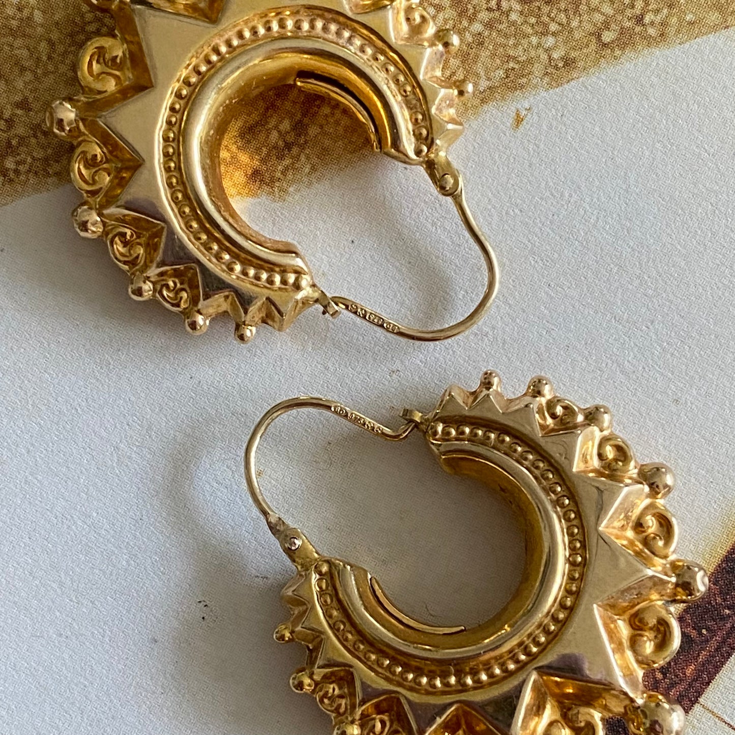 9ct Gold Creole Hoops  |  33mm