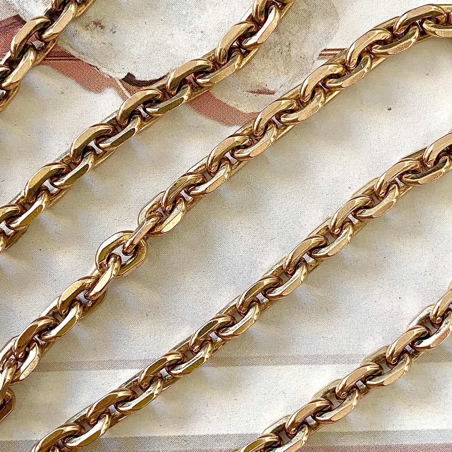 Stunning Heavy 9ct Gold Vintage Biker Chain  |  18.5"  |  34.7g