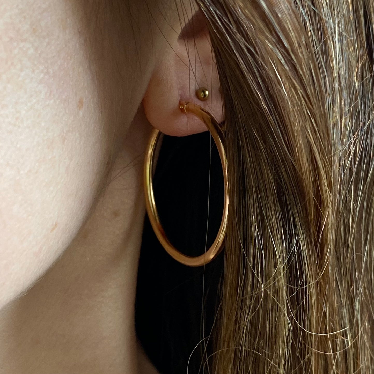 Vintage 9ct Gold Hoops | 31mm