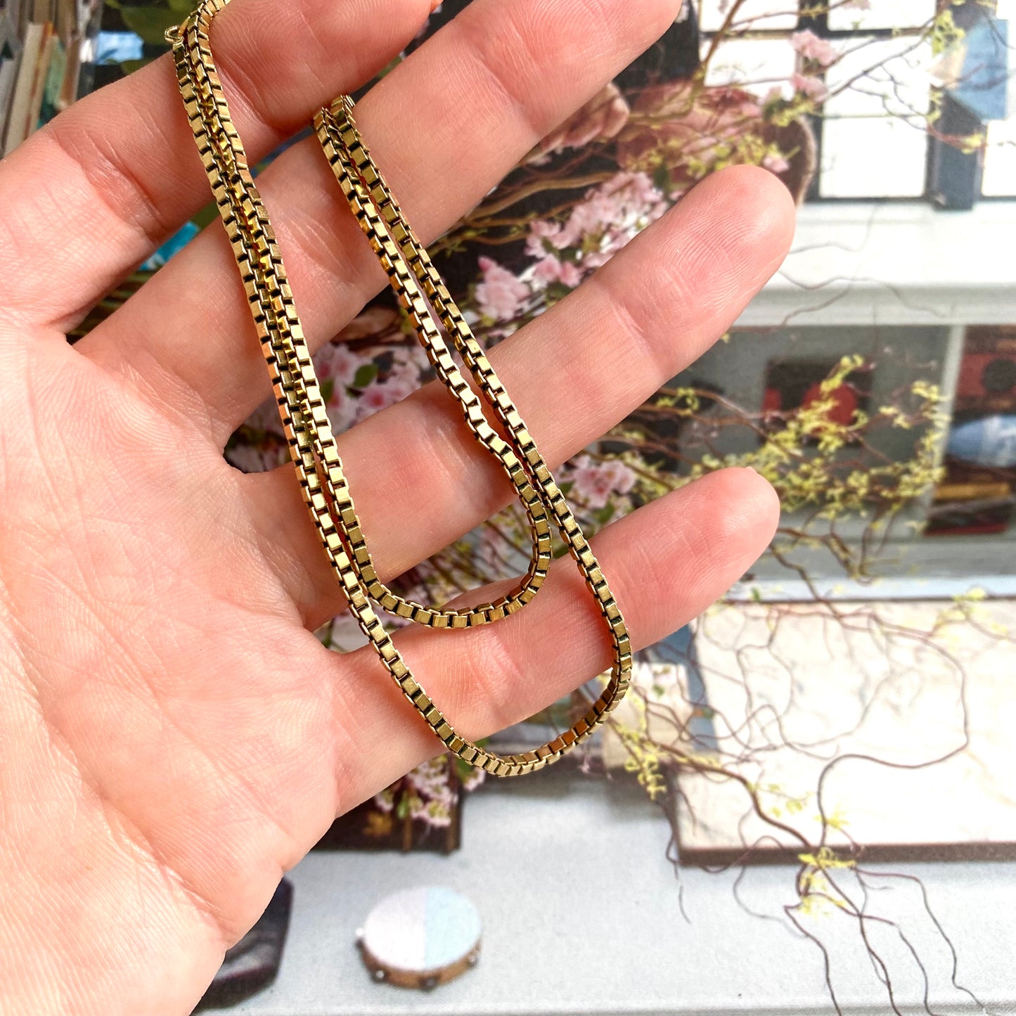 Vintage 9ct Gold Box Chain  |  16"  |  2mm