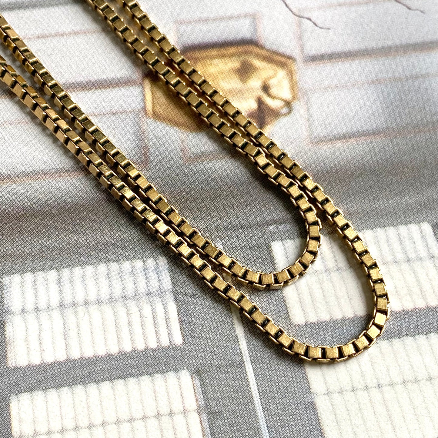 Vintage 9ct Gold Box Chain  |  16"  |  2mm