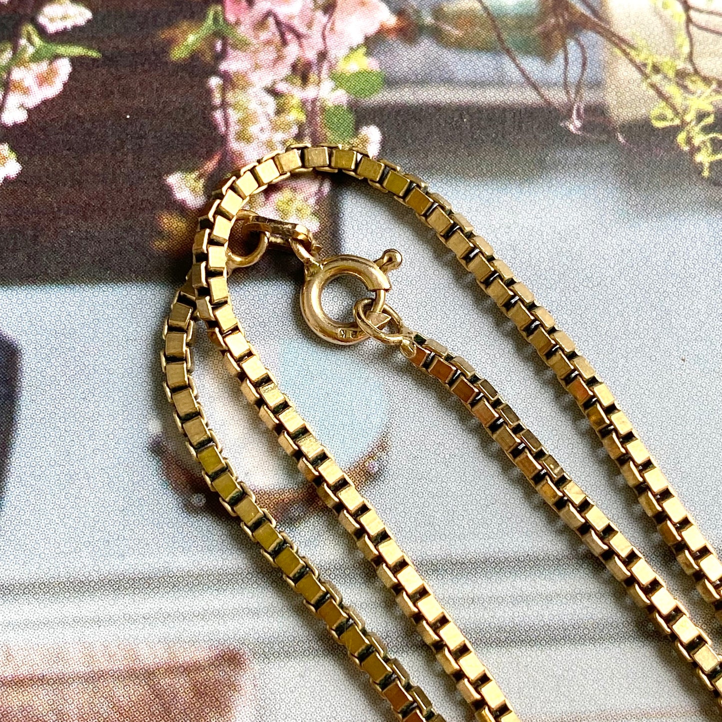 Vintage 9ct Gold Box Chain  |  16"  |  2mm