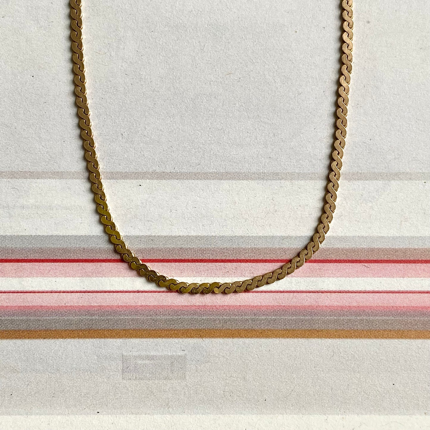 9ct Gold Vintage S-Link Chain  |  15" - 17"  |  2mm