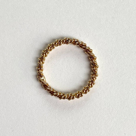 Vintage 9ct Gold Twist Band  |  Size J