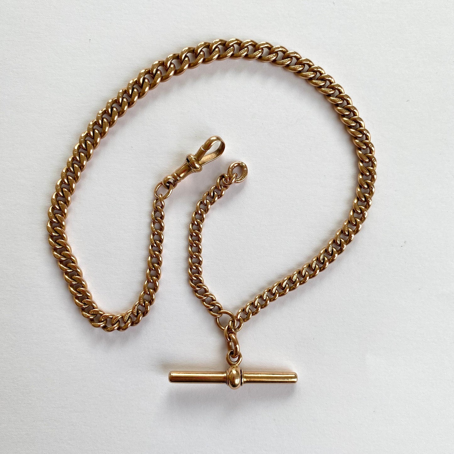 Beautiful Antique 9ct Gold Albert Chain  |  14.25"  |  29g