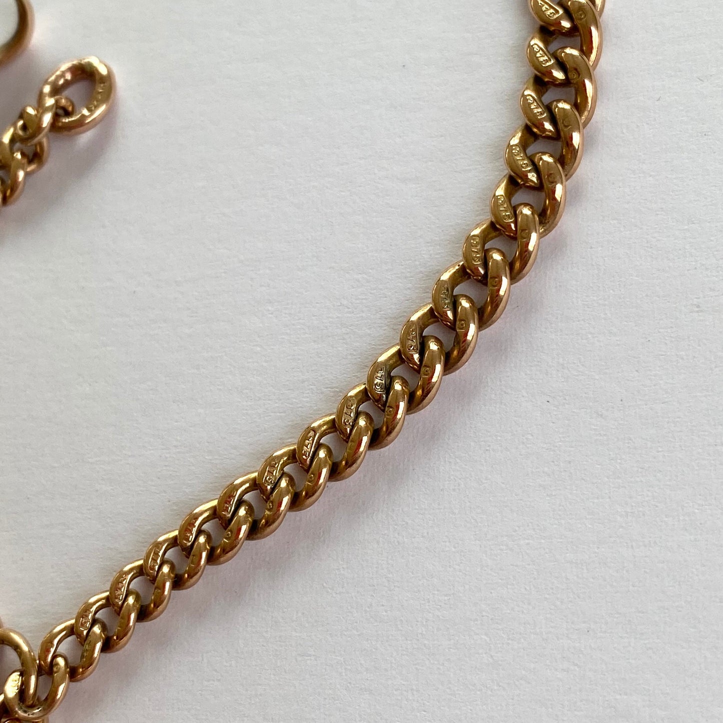 Beautiful Antique 9ct Gold Albert Chain  |  14.25"  |  29g