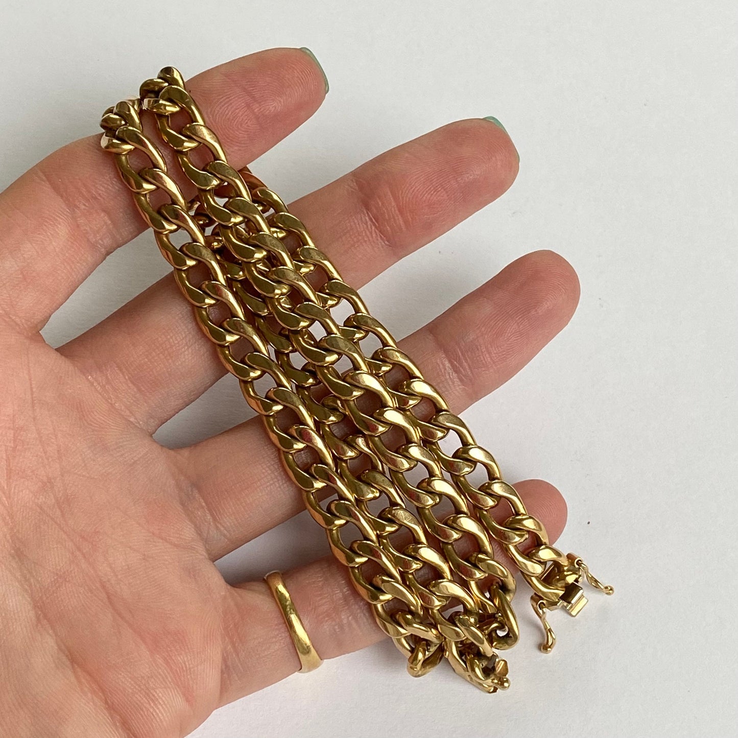 Fantastic Vintage 9ct Gold Curb Chain | 18" | 8mm