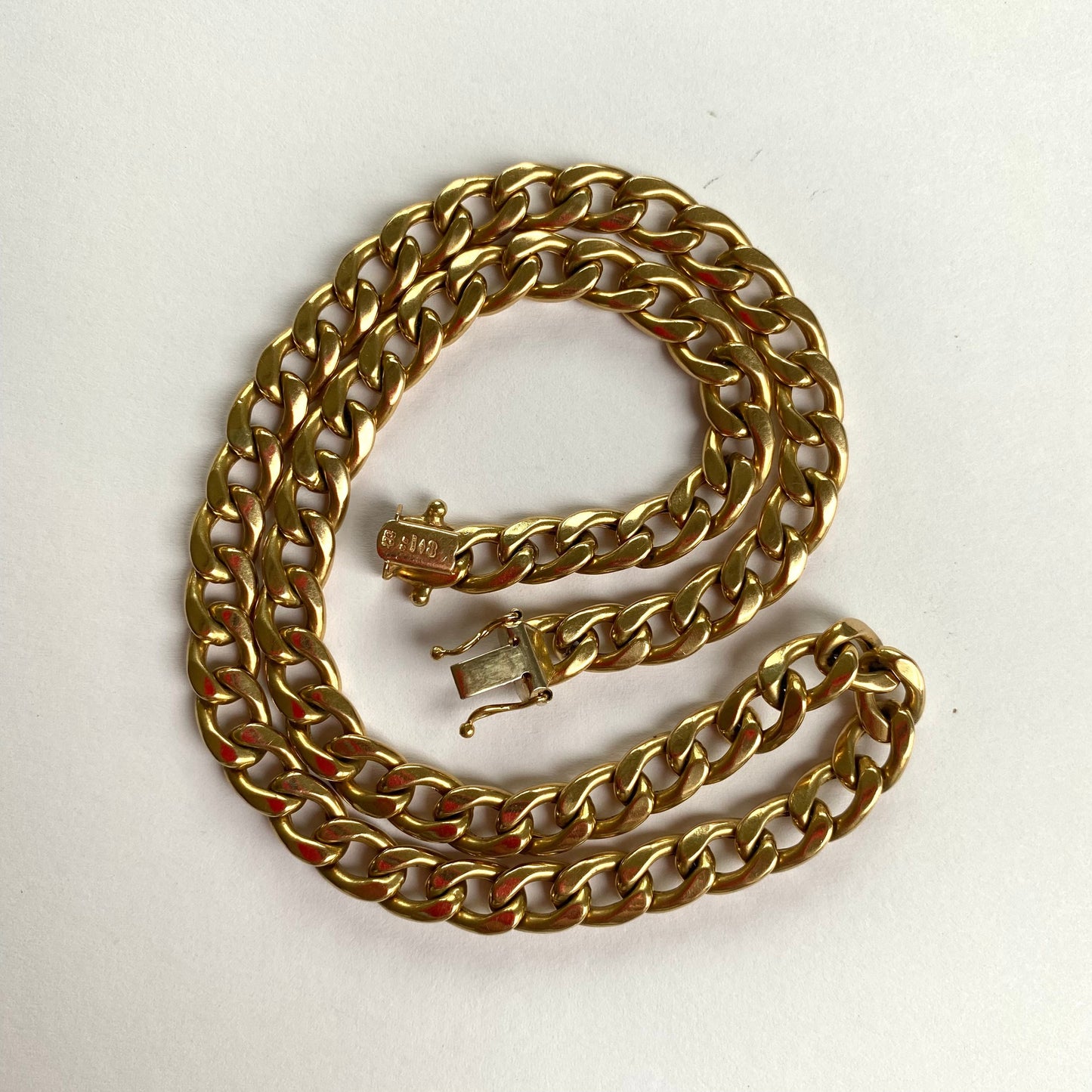 Fantastic Vintage 9ct Gold Curb Chain | 18" | 8mm