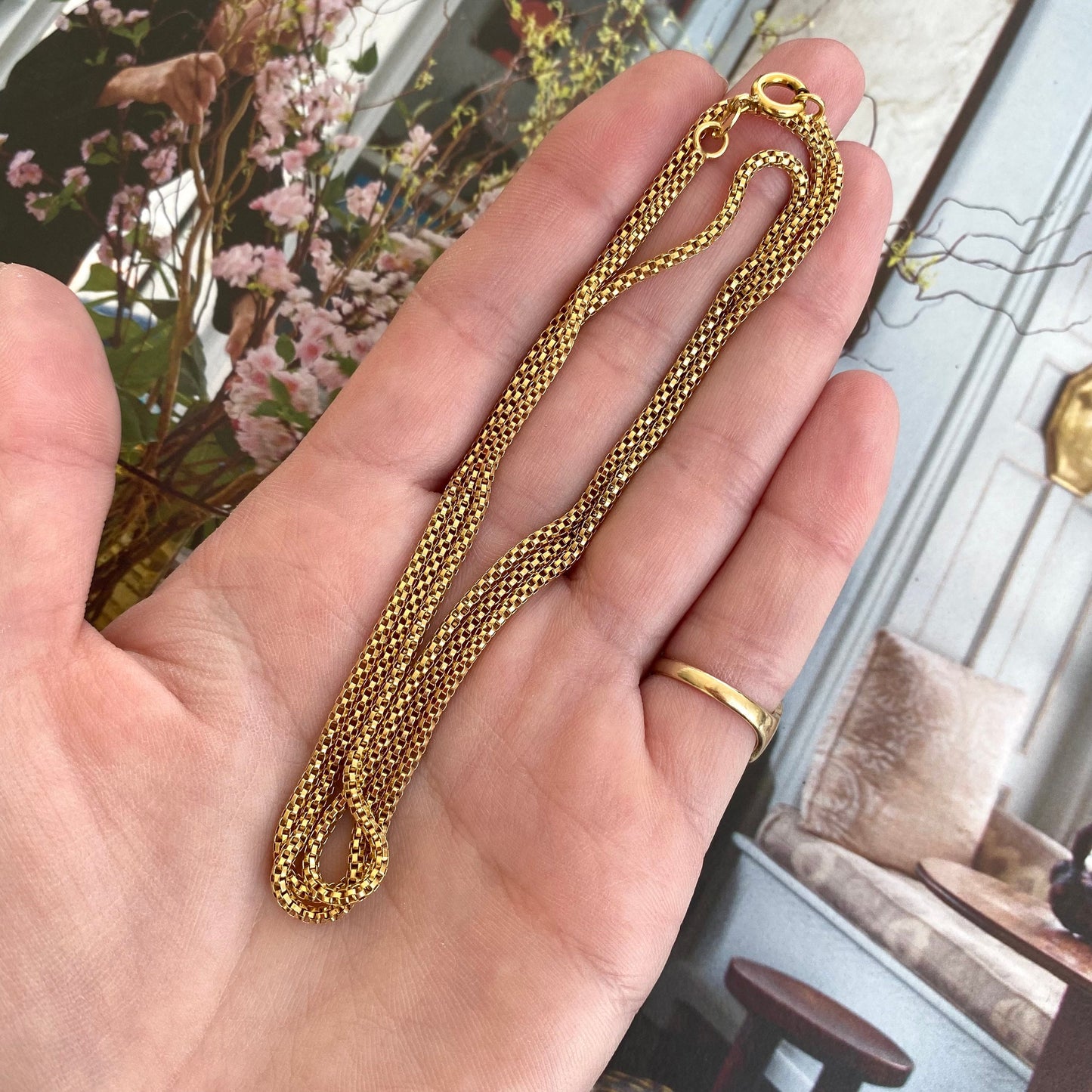 Fabulous Vintage 18ct Gold Long Mesh Chain | 29.5" | 2mm